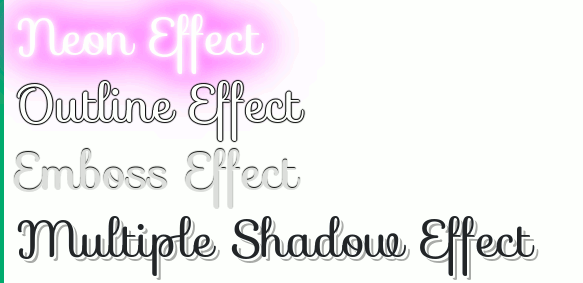 Multiple Google Font Effects